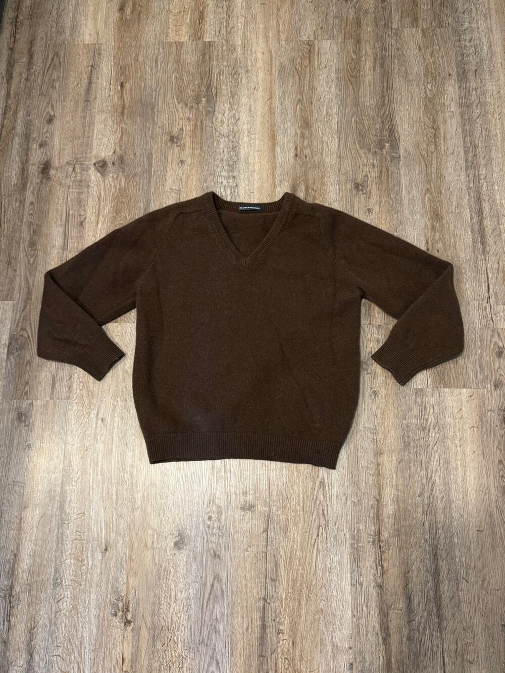 Brandy Melville Women’s Brown V-Neck Wool Sweater Size XS/S